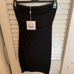 Black strapless stress - underboob cut out